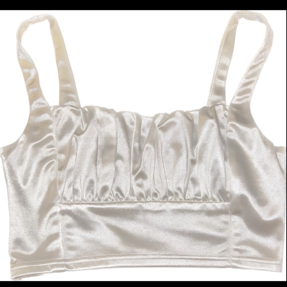 satin crop top